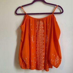 3/$25 Orange Cold Shoulder Top